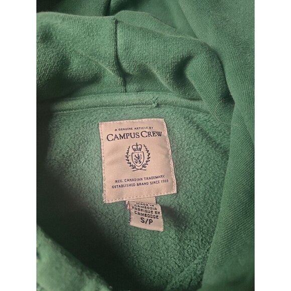 Campus Crew Unisex Green Graphic Print Sweatshirt Hoodie - Small - Picture 8 of 10